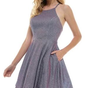Elegant Gray Sleeveless Dress
